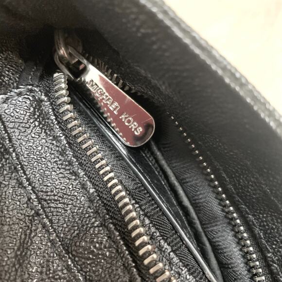 MICHAEL KORS Black Coated Canvas & Leather North South XBody Messenger Bag - Picture 8 of 16